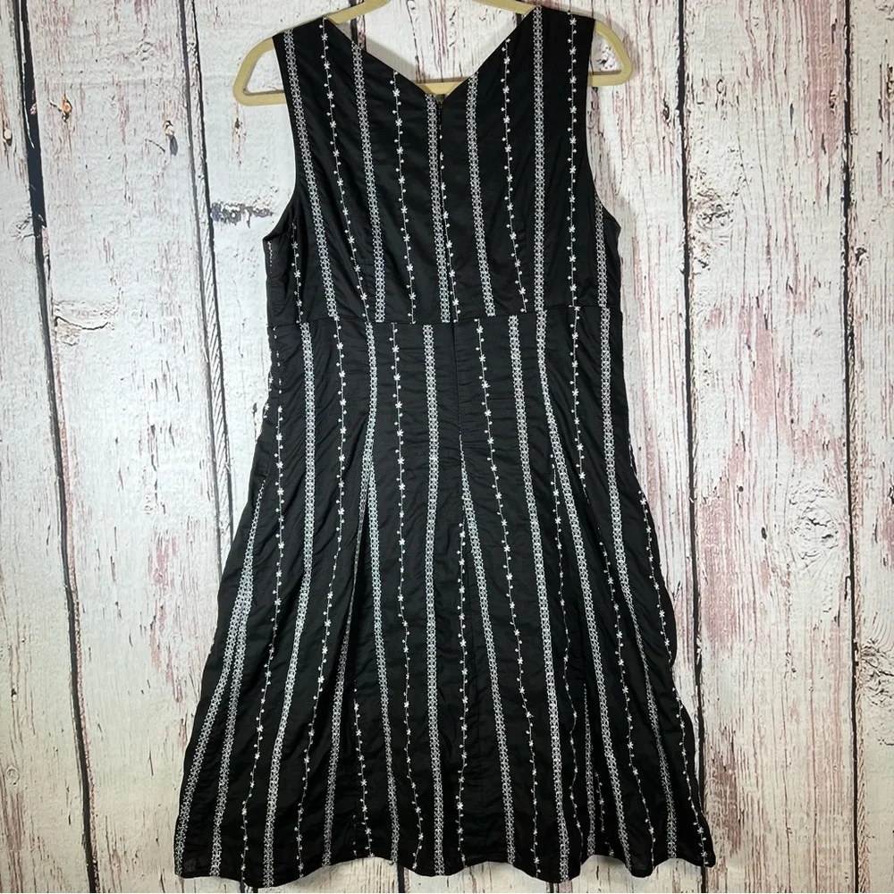 VTG Rabbit Rabbit Rabbit Designs Ruffle Floral Embroidered Fit & Flare Dress 12 - Picture 3 of 14